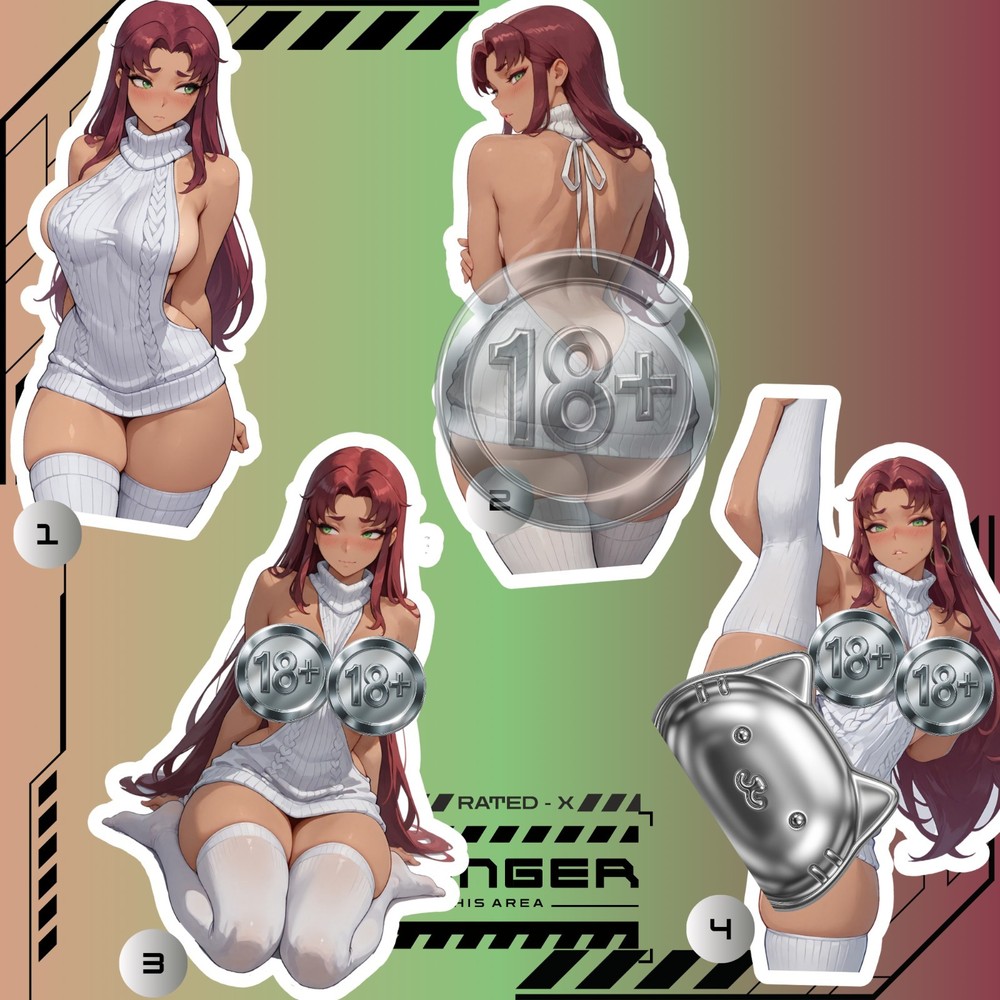 Starfire | Anime Waifu Sticker Decal | 3" X 4"