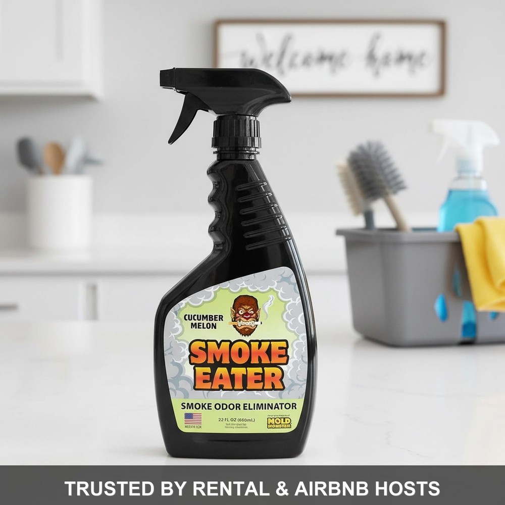 Smoke Eater Odor Eliminator Spray, Cucumber Melon, 22 oz — Breaks Down Smoke ...