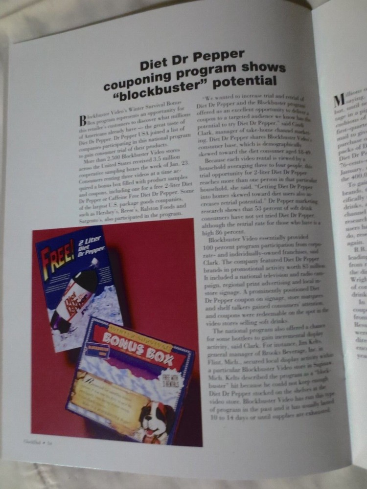 DR PEPPER CLOCK DIAL SPRING 1995 MAGAZINE