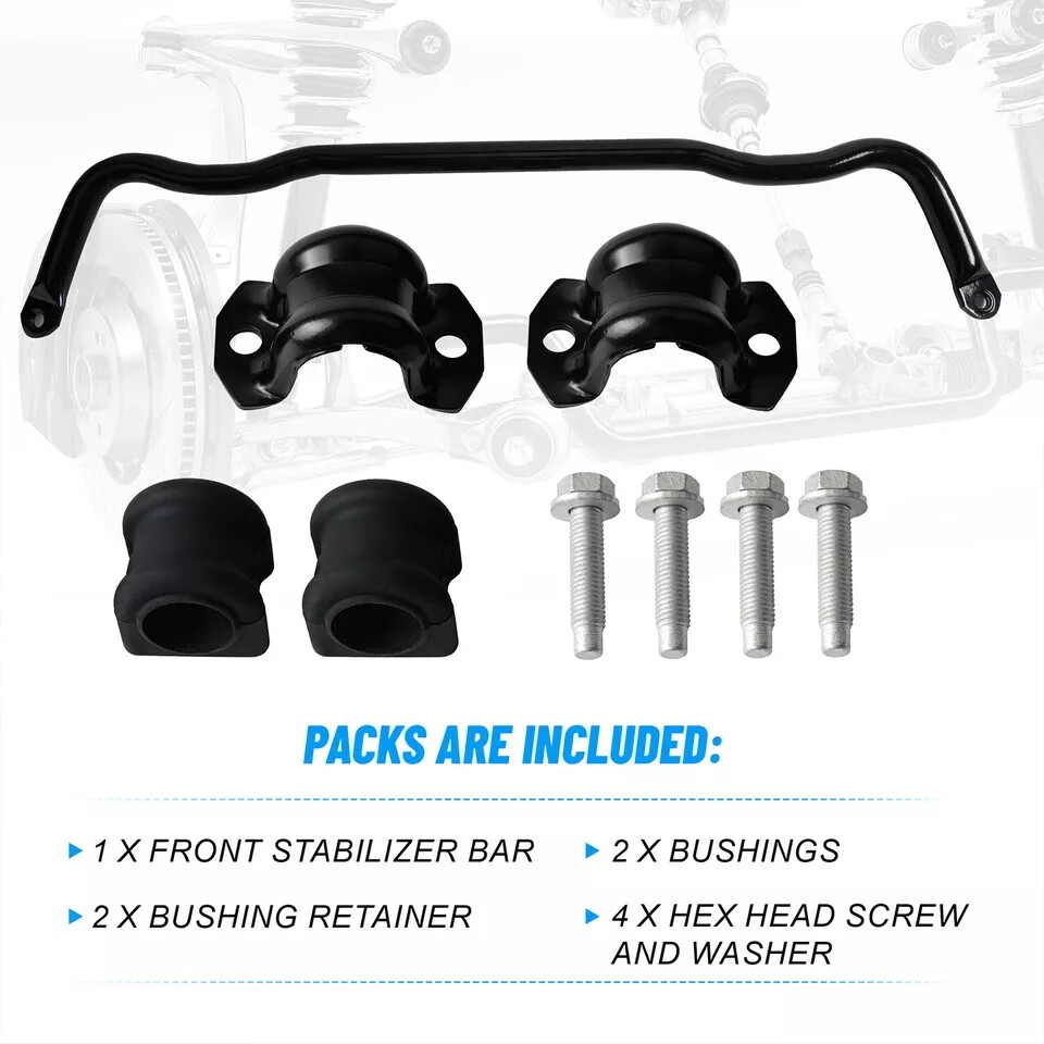 Front For 2011-2018 Ram 1500 4WD Stabilizer Sway Bar & Pair Stabilizer Bar Link