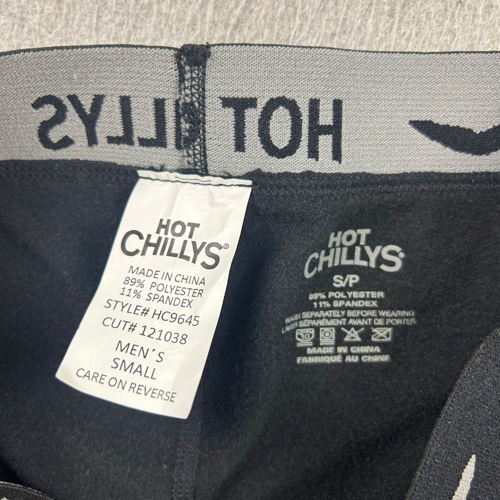 Hot Chillys Pants Mens Small Black Micro Elite Chamois Base Layer Pull On NWT