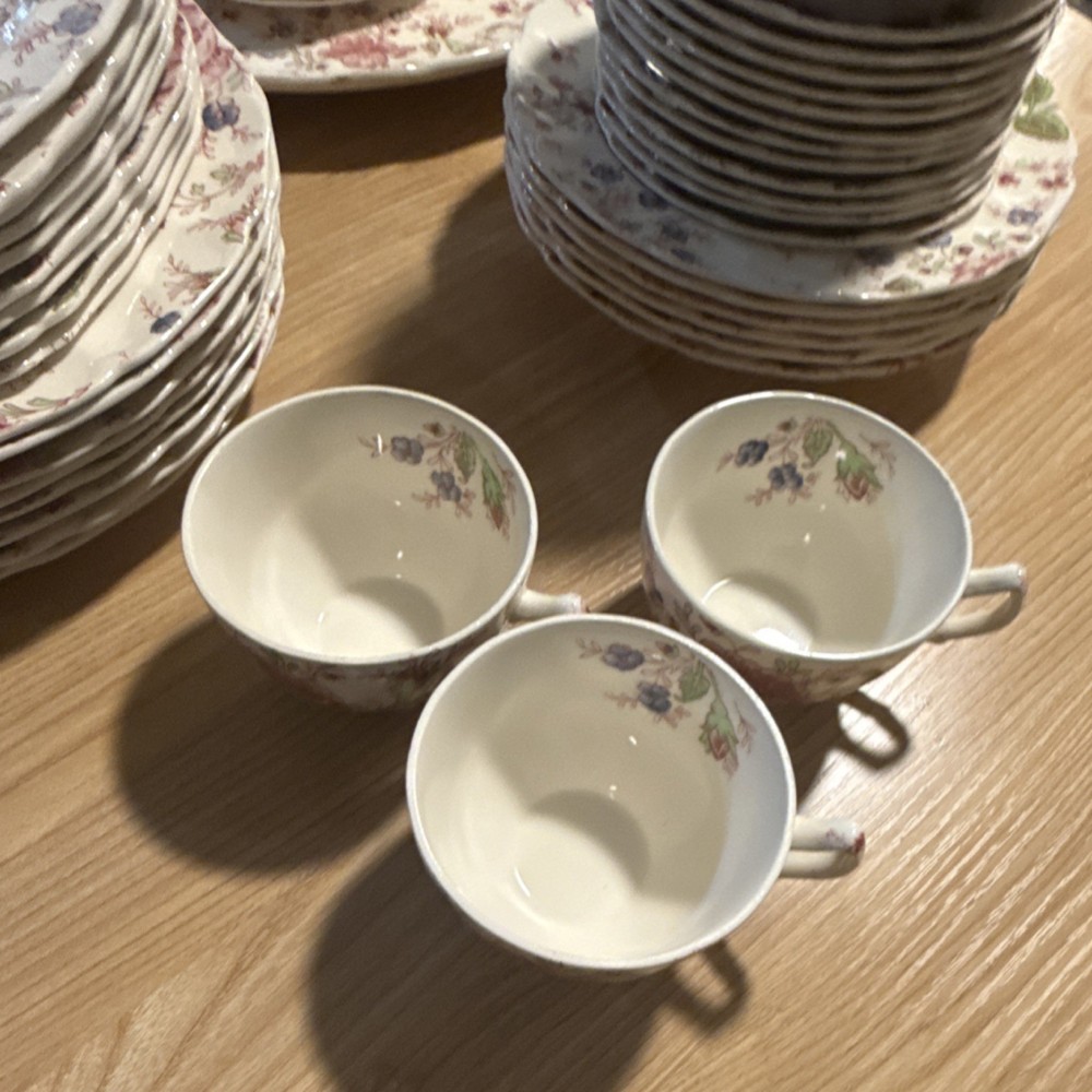 Ceramic Floral Multicolor Dinner Set Plates Bowls Cups 72 pieces