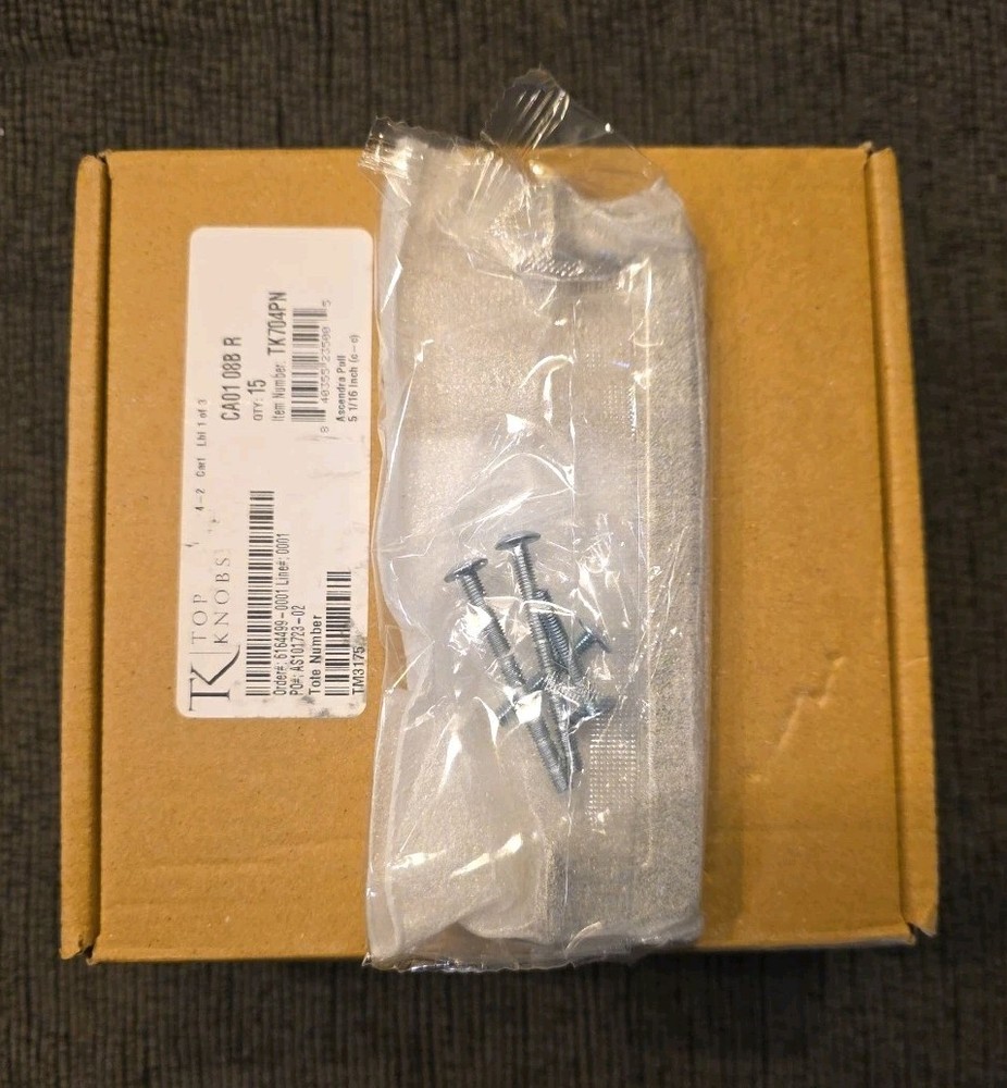 Drawer Handle Top Knobs TK704PN Transcend 5-1/16" Ascendra Pull Polished Nickel