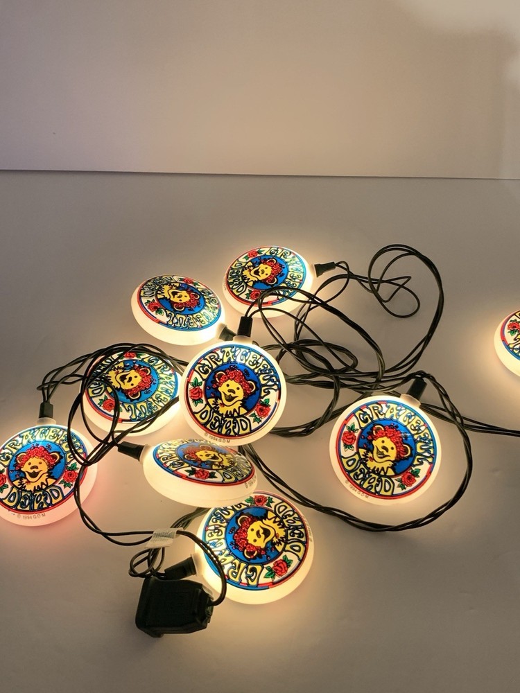 Grateful Dead Dancing Bear String Lights Vintage 1994 Rare - GUC Tested, Working