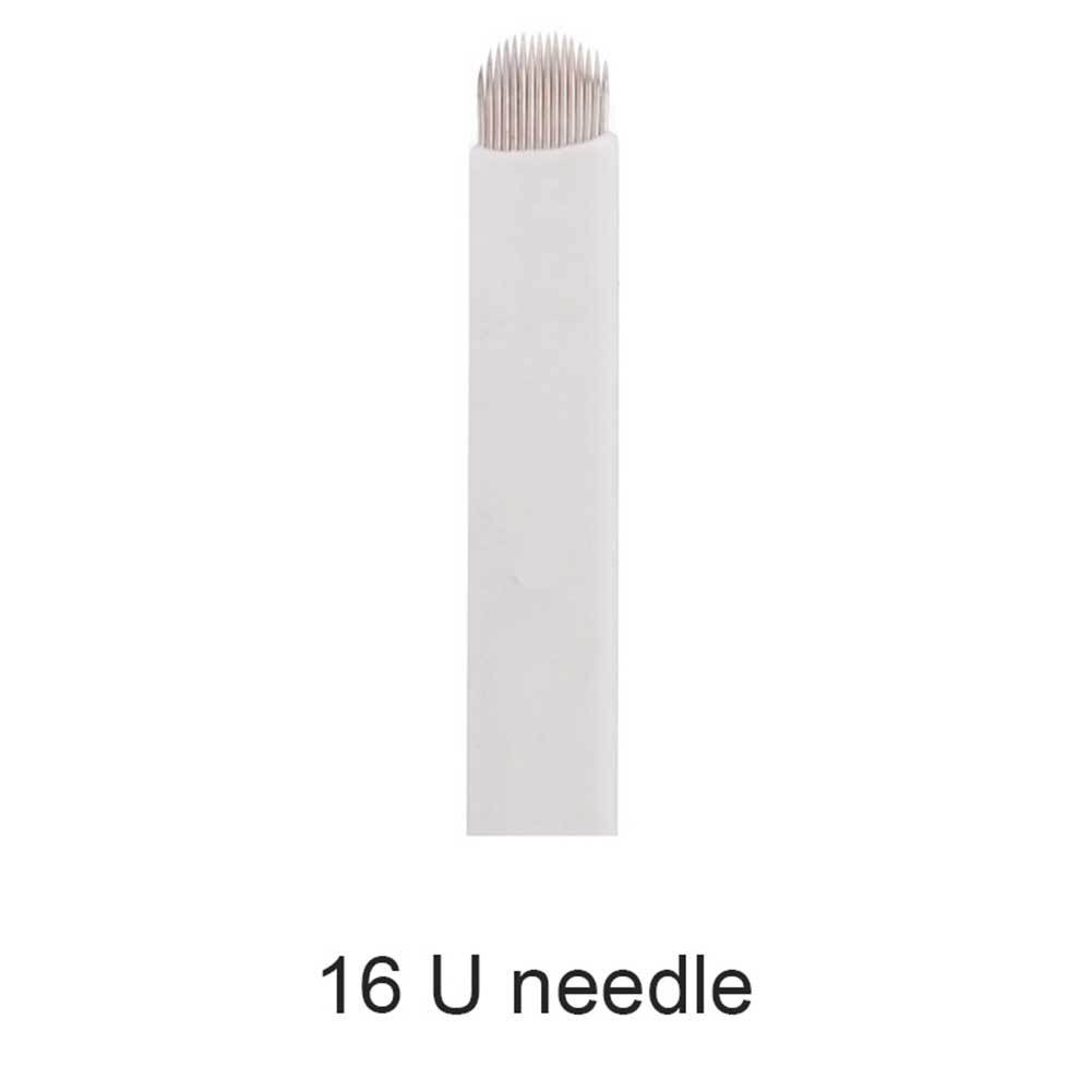 16 Pin U Shape Microblading Needle Eyebrow Tattoo Permanent Makeup Manual Blades