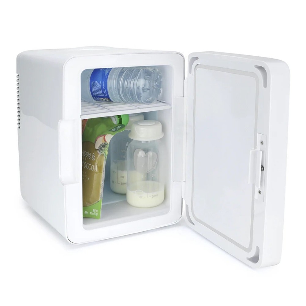 Personal Chiller Mini Fridge Small Space Cooler, White Marble