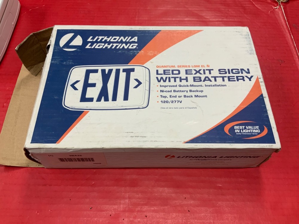 Lithonia Lighting LED Exit Sign With Battery