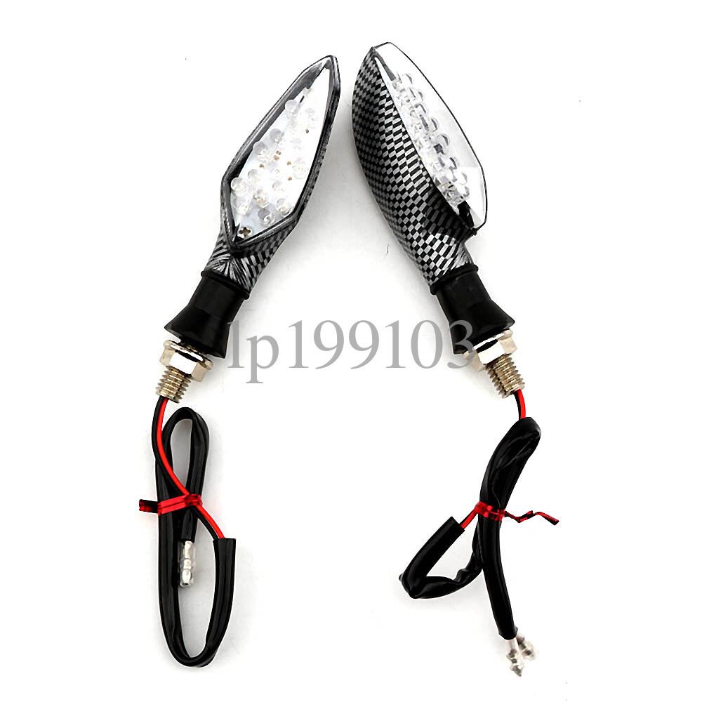 4.9" Mini plastic LED Turn Signals Red Light Blinker Lamp Indicators Universal
