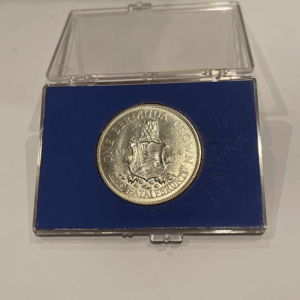 BERMUDA ONE SILVER CROWN 1964. IN ORIGINAL PRESENTATION CASE