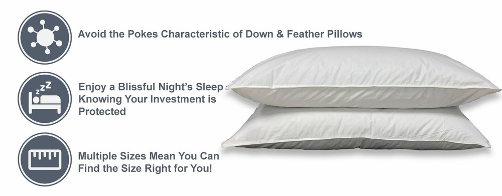 Pillowtex Feather/Down-Proof, 100% Cotton, Soft Pillow Protector