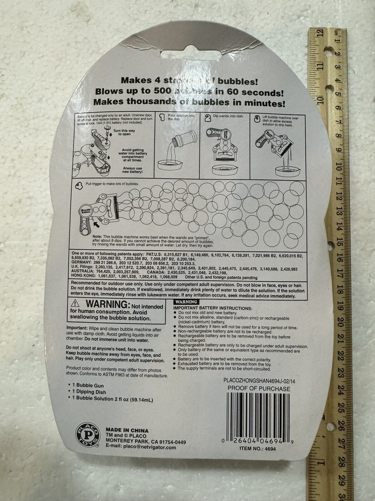 Place bubble gun machine Unopened