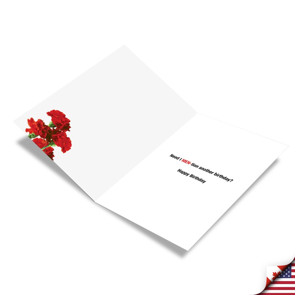 1 Funny Birthday Card with Envelope - Problems With Men 5568