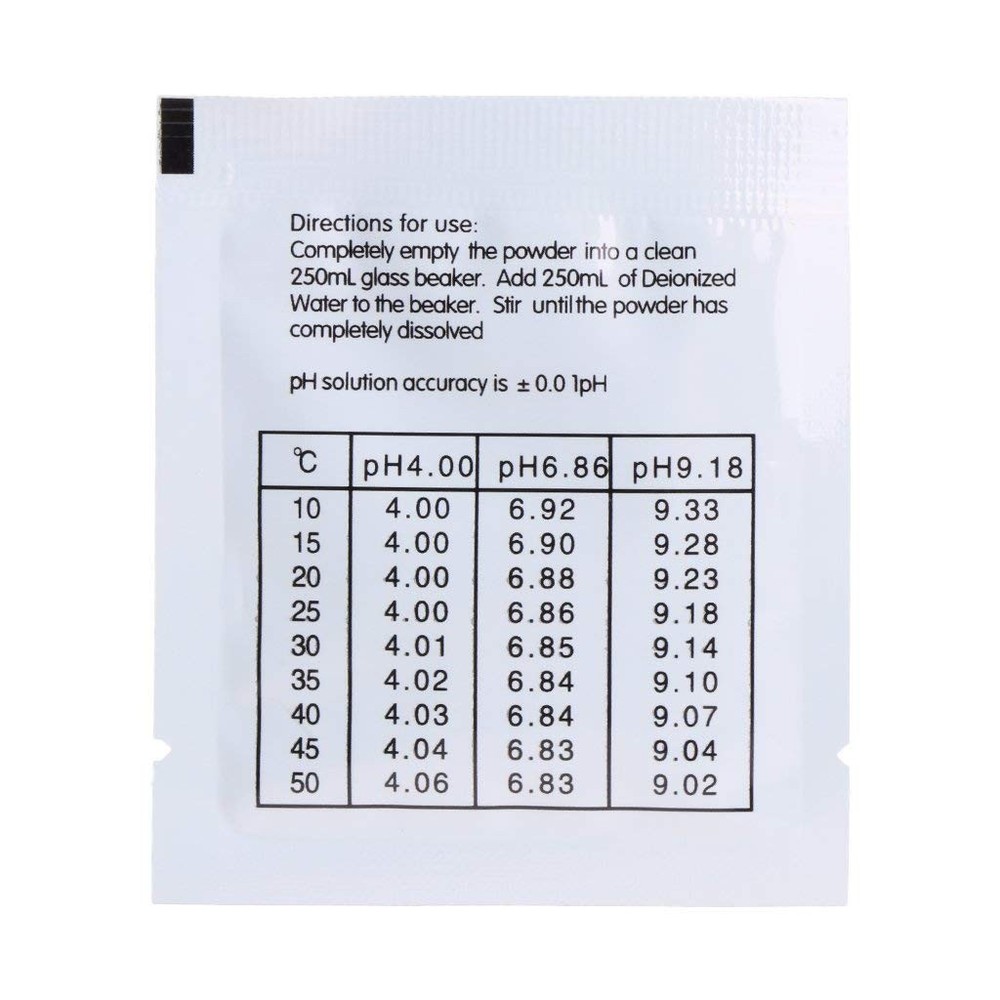High-Accuracy pH Calibration Powder Pack - 15 Individually Wrapped Solutions