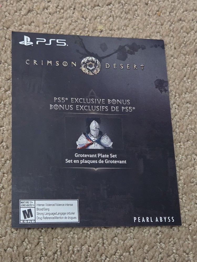 CRIMSON DESERT DELUXE DLC CODE ONLY PS5
