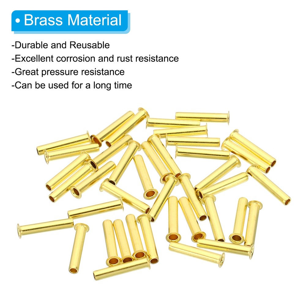 60Pcs Brass Compression Insert Compression Insert Tube Support for 1/8" OD Tube