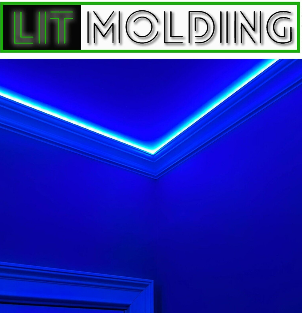 LED back-lit Crown Molding,100' kit Peel & Stick - No Tools required night light