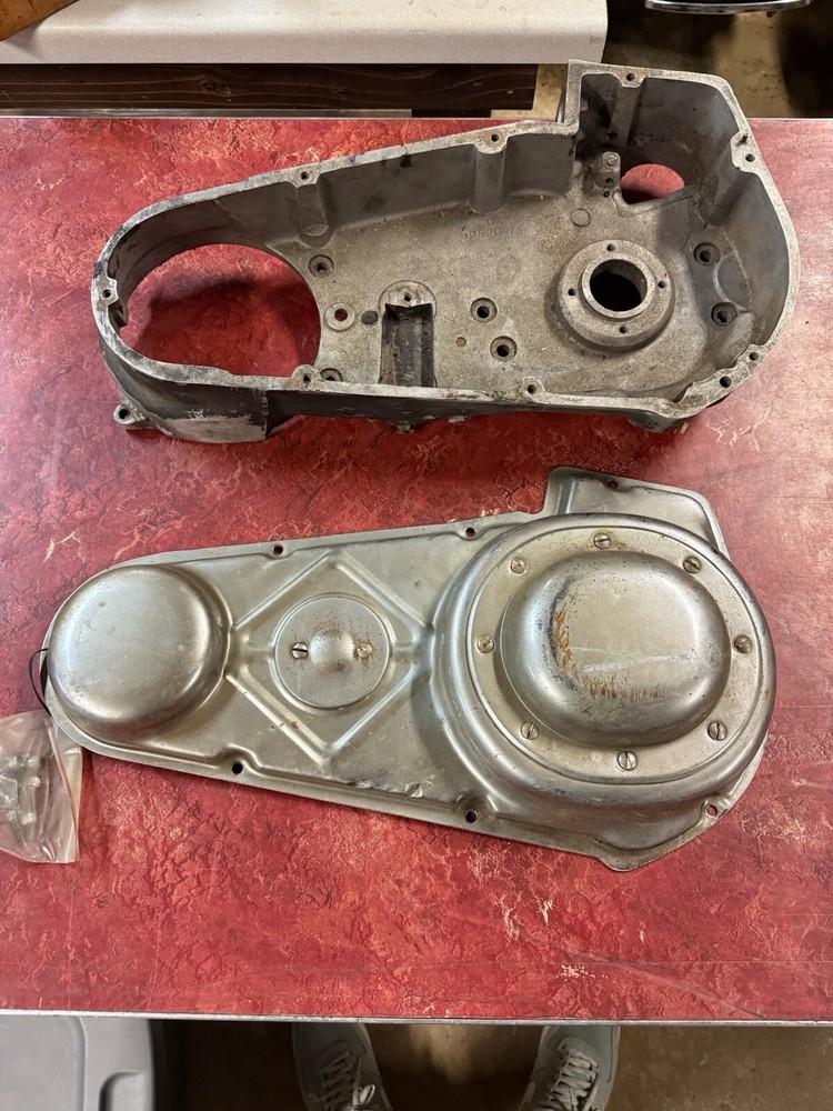Harley Panhead Shovelhead Paughco Outer tin Primary Cover Chopper *2863