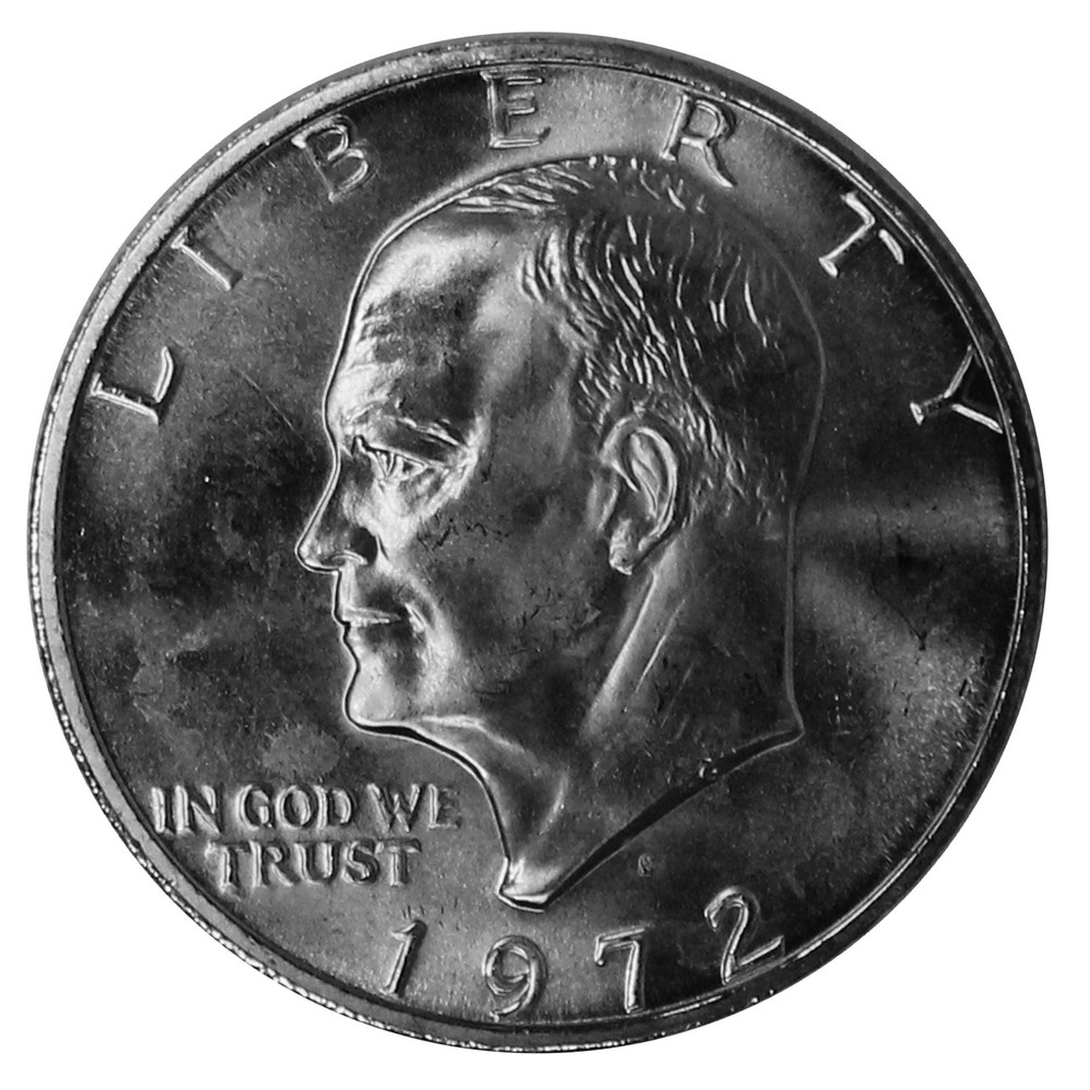 1972 S Eisenhower Dollar 40% Silver Gem BU