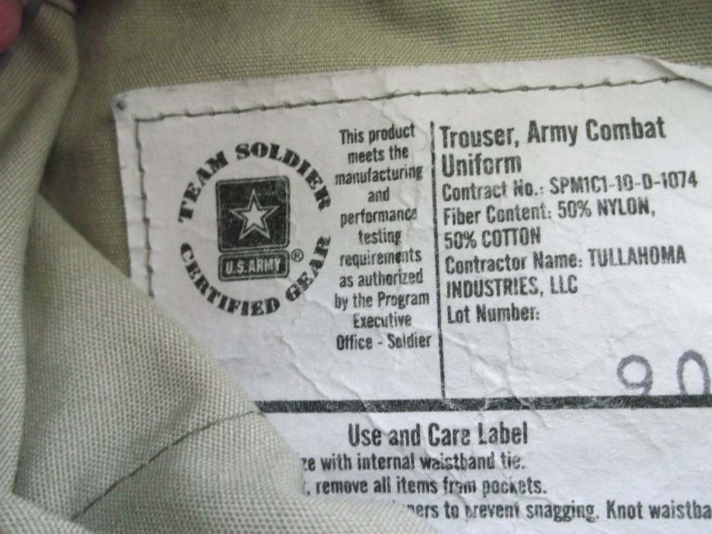 ARMY ACU PANTS SIZE MEDIUM - LONG