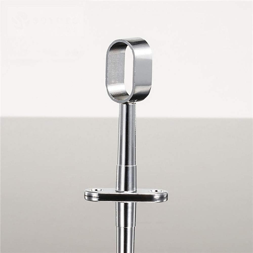 OvalRetractable Wardrobe Bracket, 16 mm Diameter, Ceiling Mounted Track Bar S...