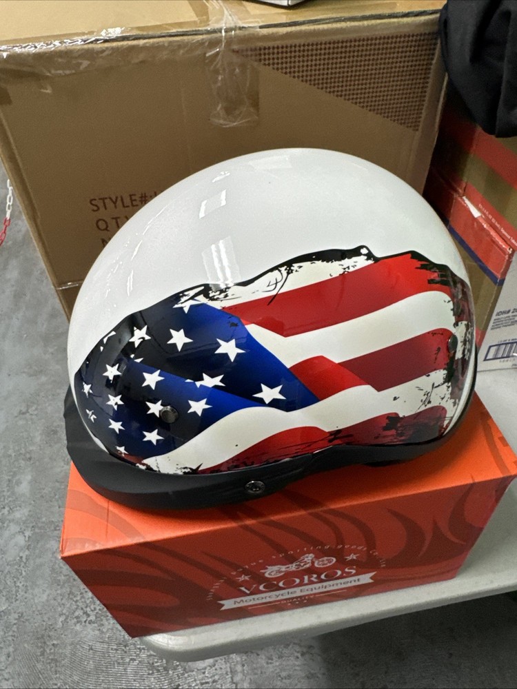 VCOROS Half Helmets Motorcycle Open Face Sun Visor Quick Release Adjustable.