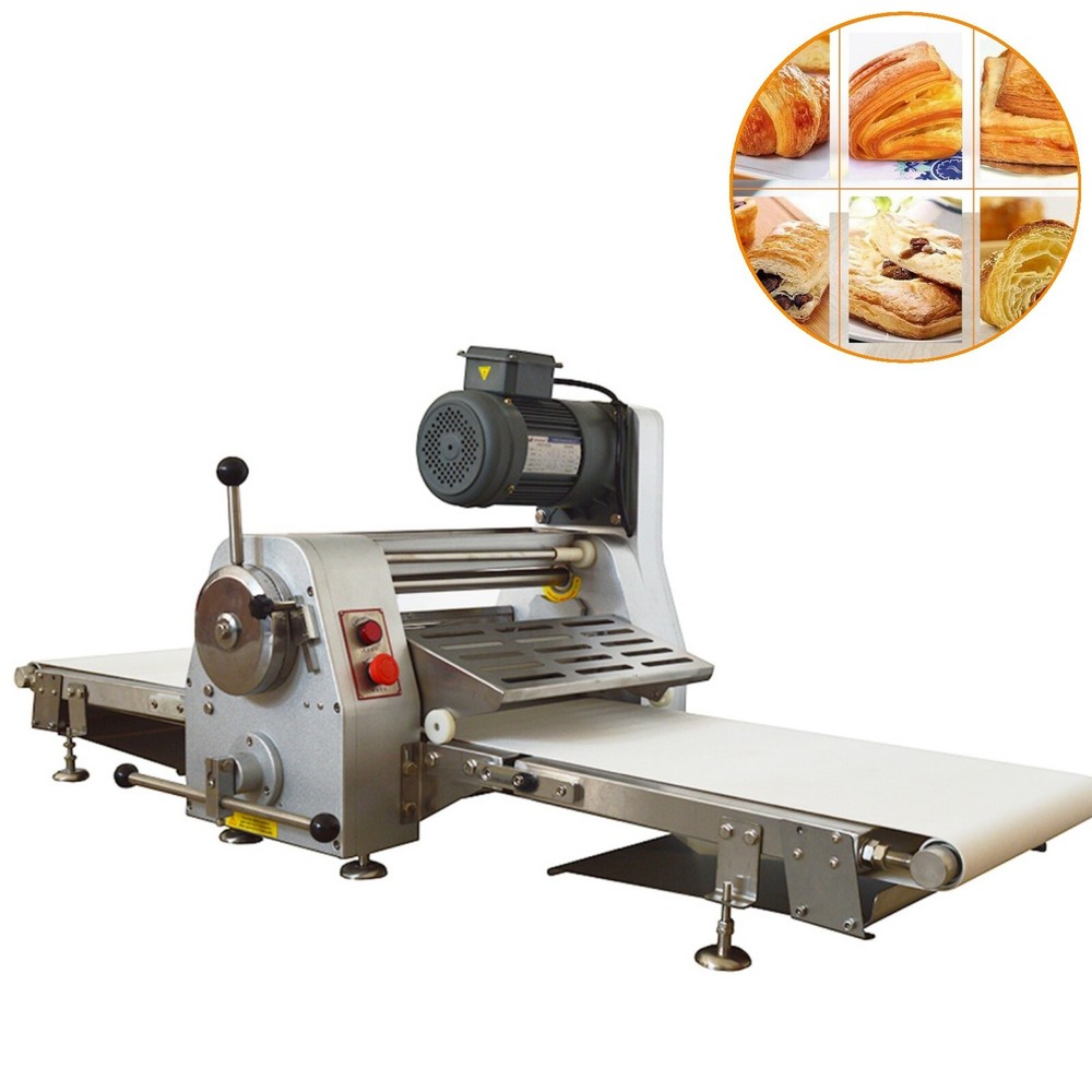 110V Folding Dough Sheeter Roller Press Crisp Pastry Machine Dough Press