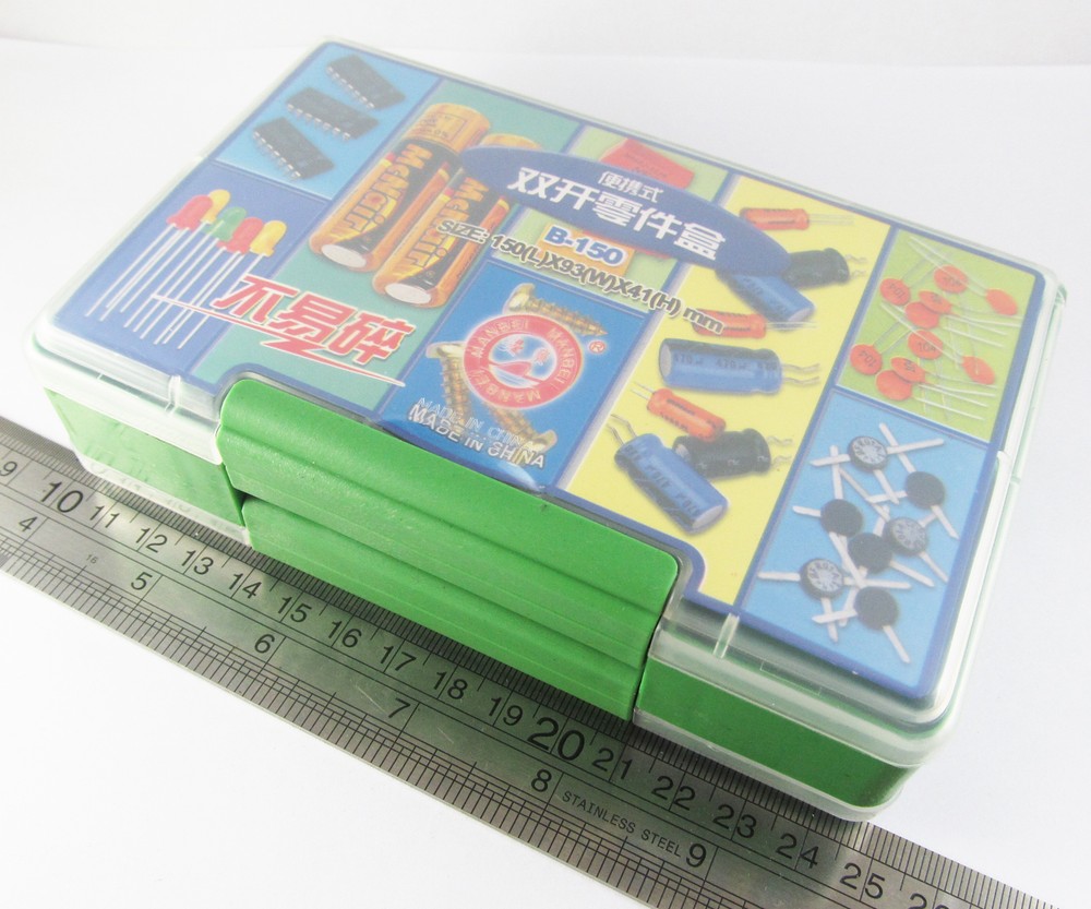 Double Side Tool Storage Box Hardware Box Storage for Electronic Screws Nuts