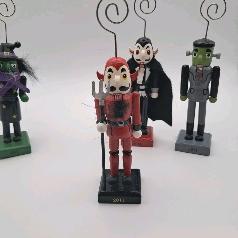 2011 Target Halloween Nutcracker Witch Devil Monster Vampire Place Cardholders
