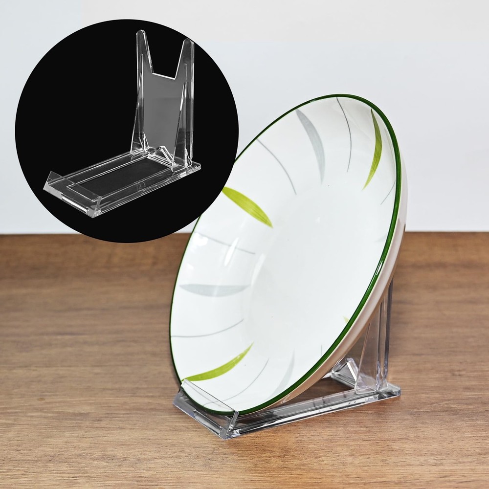 10 Pack Acrylic Book Stand for Display - Adjustable Clear Holder Transparent