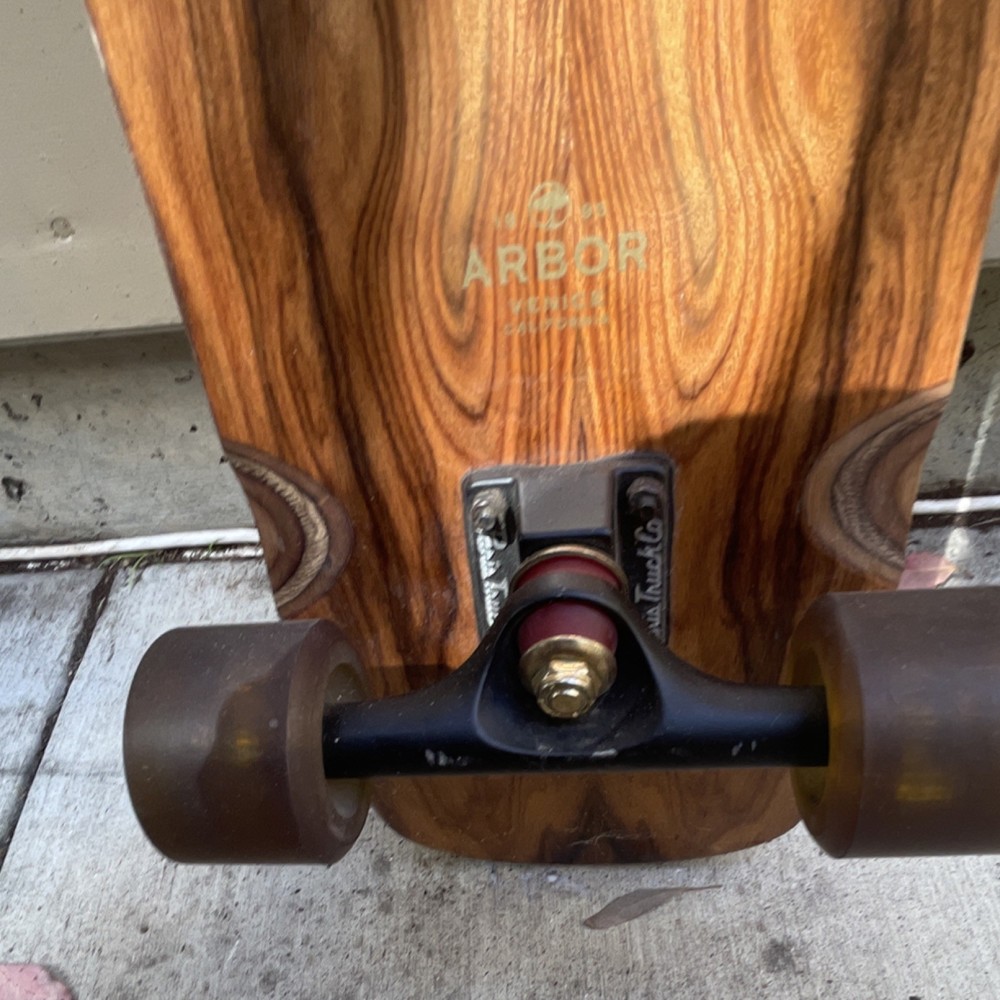 Arbor Eastsider Complete Longboard Wood Grain Deck with Trucks and Wheels