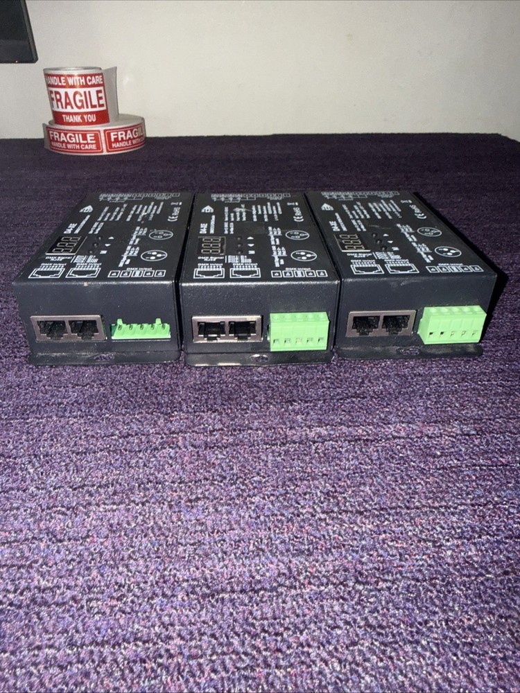 4-Channel D4-XE DMX Decoder Controller PWM Flicker Lot Of 3 Used