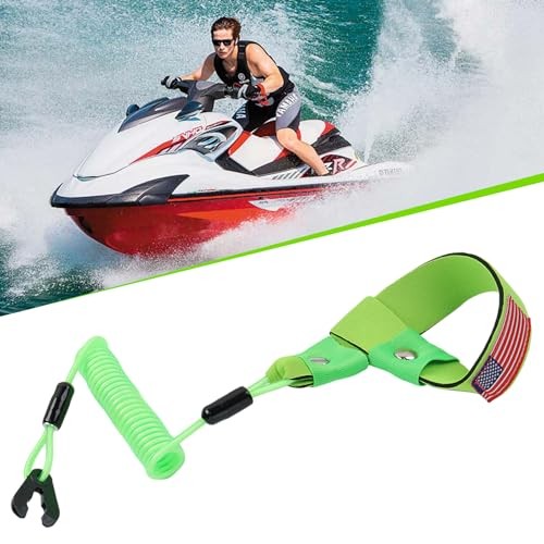Jet Ski Kill Switch Lanyard Compatible with Yamaha Cut Off Tether Replace Green