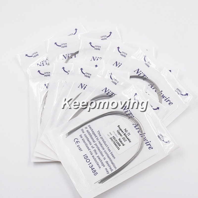 Dental Orthodontic Arch Wire Super Elastic Niti Round Rectangular Natural Form