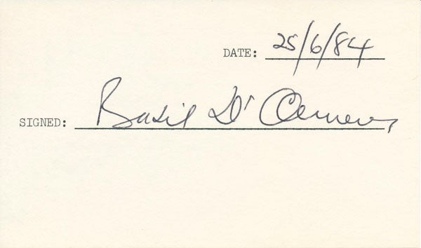 Basil D'OLIVEIRA / Signature Signed