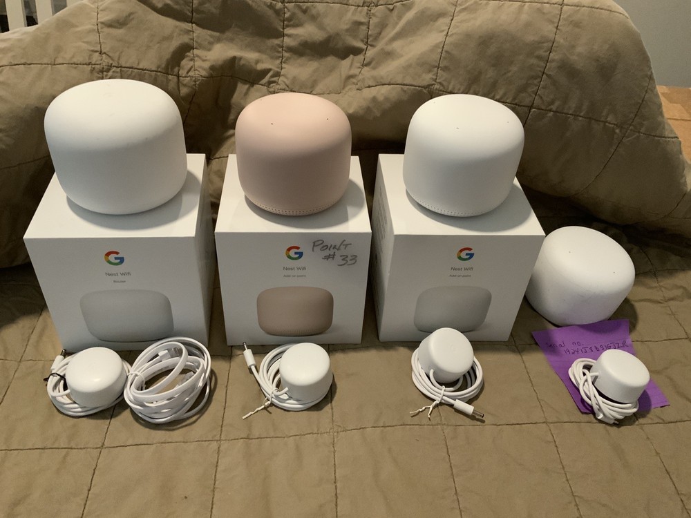 Google Nest Wifi Router and 3 Add-on Points