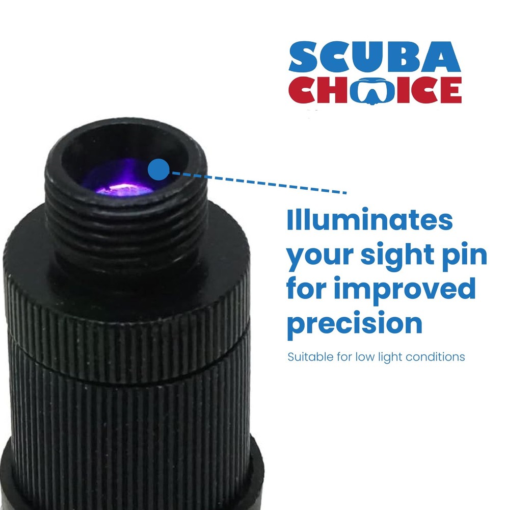 Archery Hunting LED Bow Sight Light – Adjustable 3-Step Brightness, black