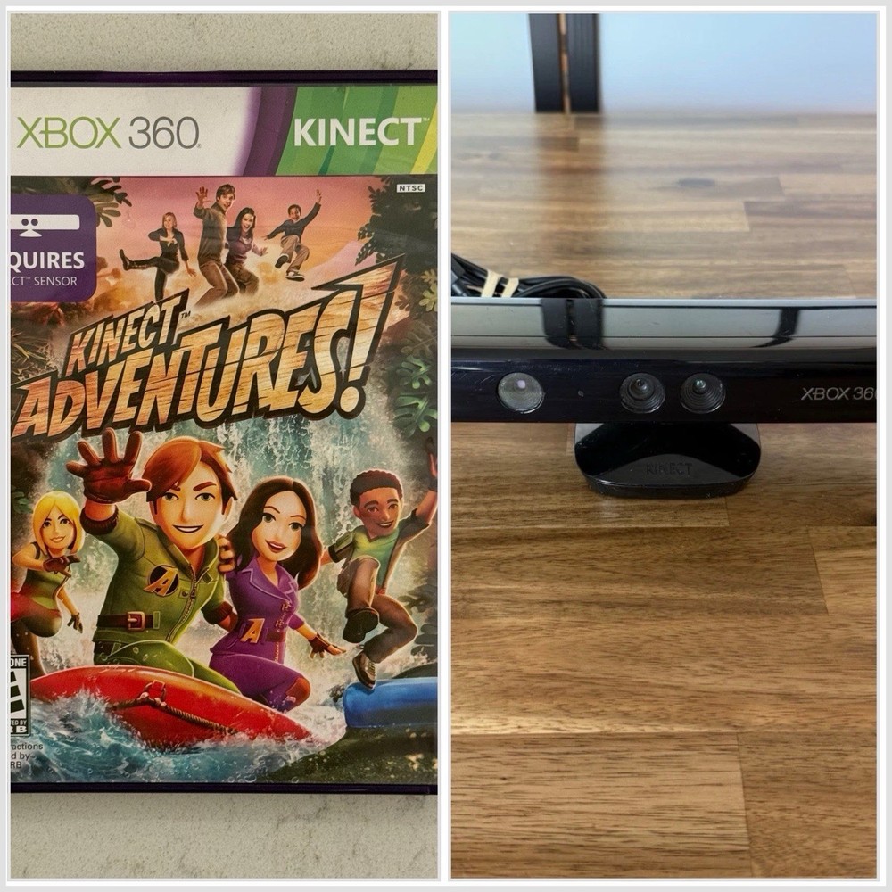 OEM Microsoft Xbox 360 Kinect Motion Sensor Bar + Kinect Adventures! Complete