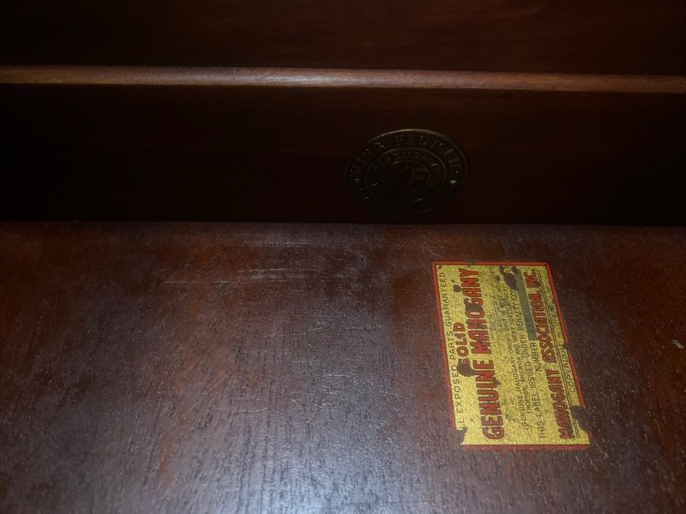 Very Nice Kling Antique Solid Mahogany Kneehole Writing Desk