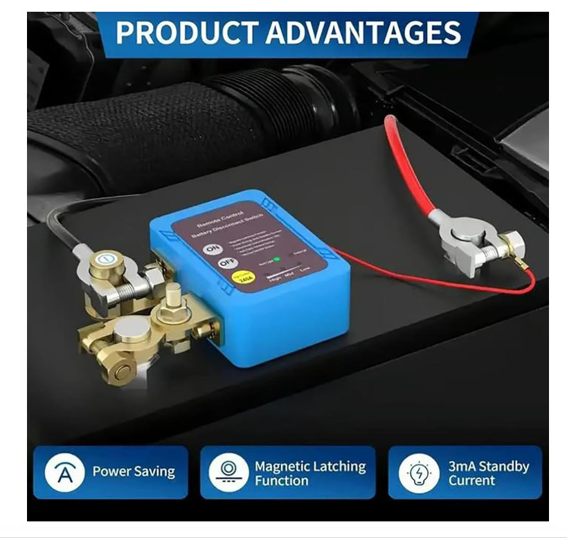 Remote Battery Disconnect Switch 12V 240A Battery Kill Switch For Auto RV ATV