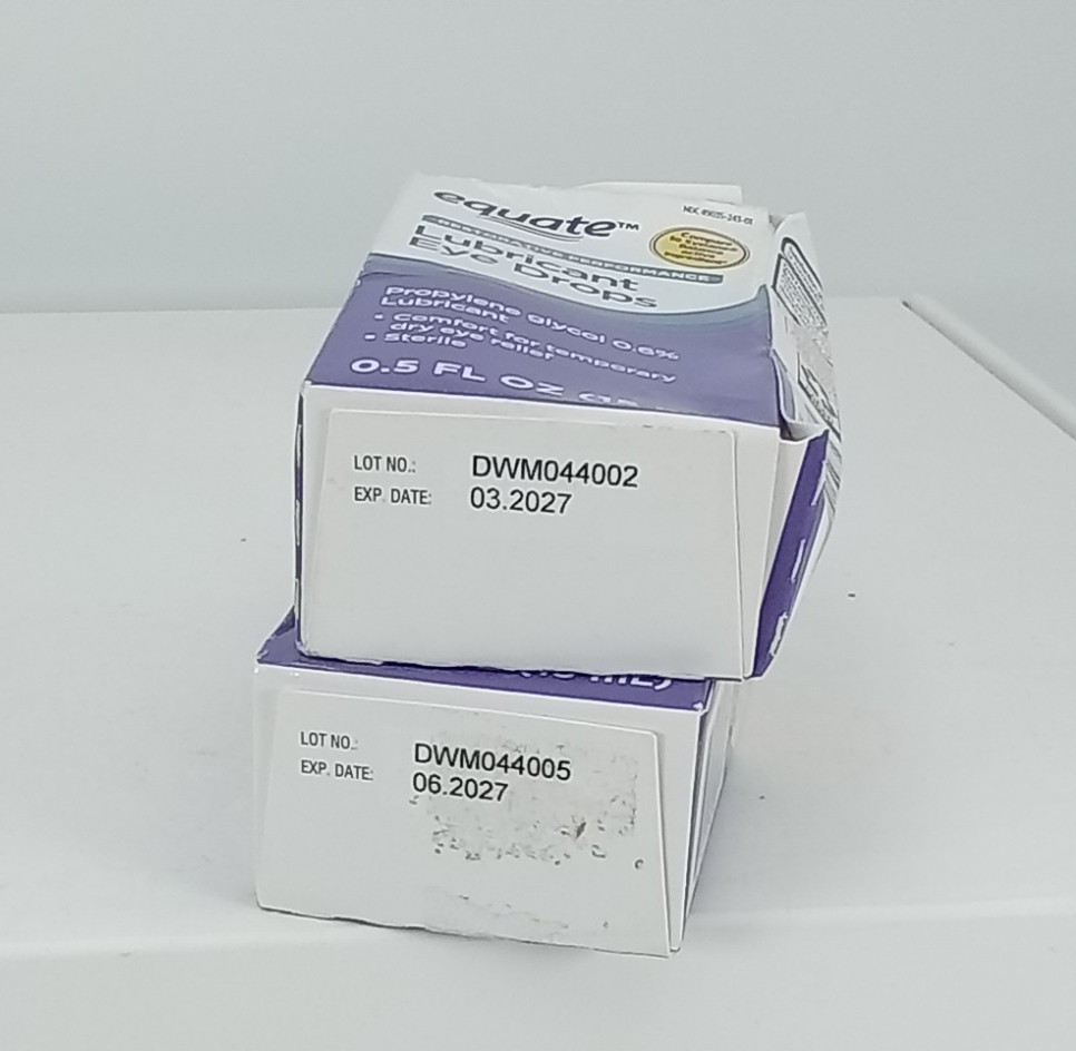 2 EQUATE LUBRICANT EYE DROPS BB DATE 2027