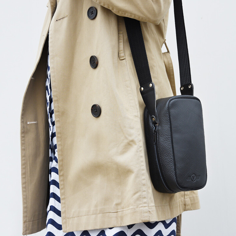 Real Leather Hasselblad Camera Soft Case Protective Shoulder Bag Black