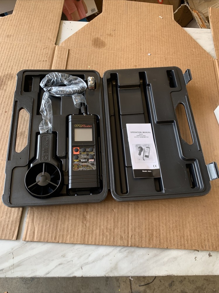 General Tools DCFM8901 Digital Air Flow Meter, Two Piece Design, RS232 Output -