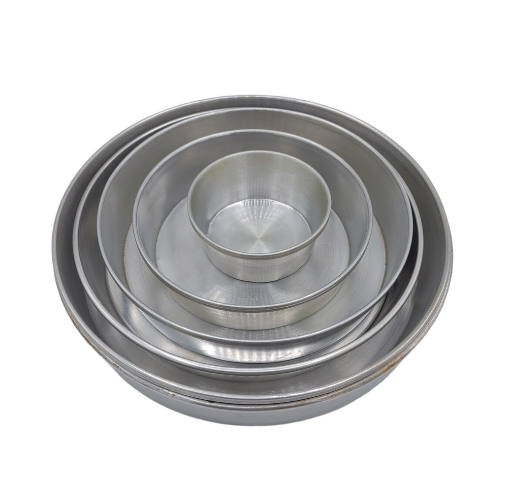 6 PIECE  WEDDING CAKE ALUMINUM PANS