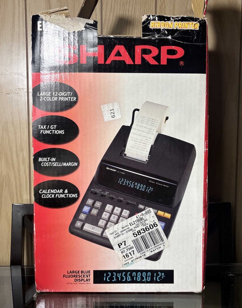 Sharp EL2196BL Standard Function Calculator Black
