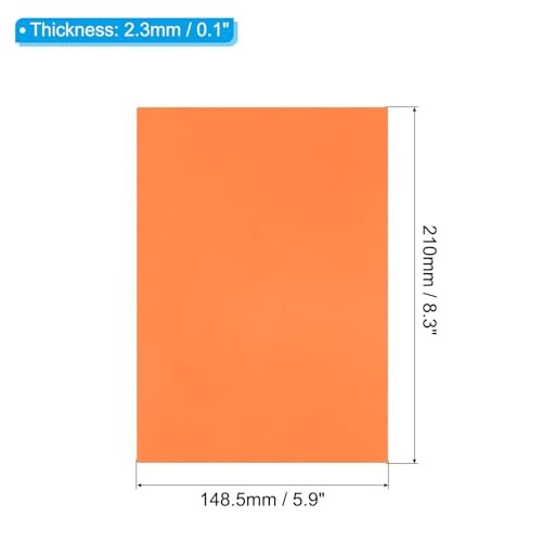 Rectangular Rubber Stamp Sheet, 11.7x8.3 Inch, A4 Size, Soft Rubber Orange