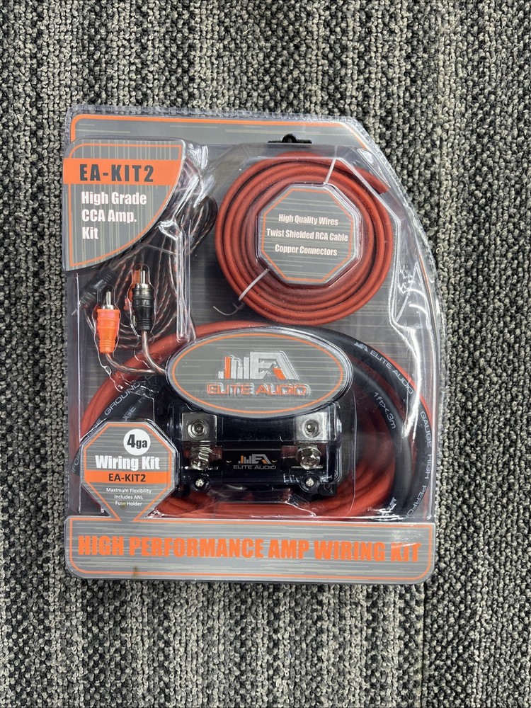 Elite Audio EA-KIT2 4GA CCA Amplifier Installation Kit