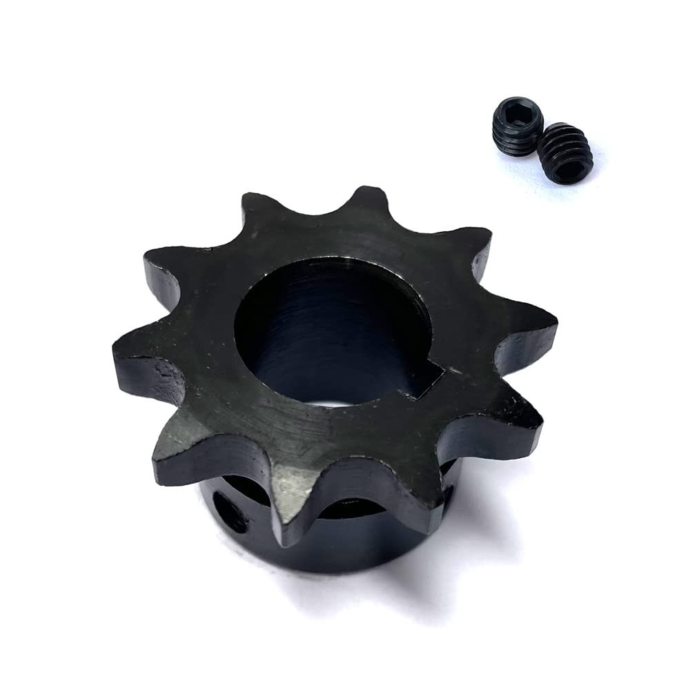 10-Tooth Roller Chain Sprocket 3/4" Bore Hardened Rust-Resistant Steel