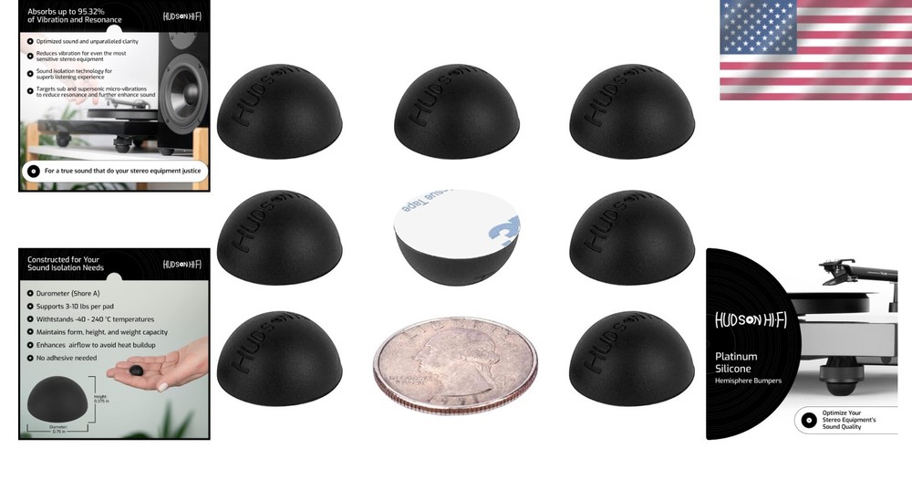 Platinum Silicone Speaker Isolation Pads - Elevate Your Audio Experience, 8-Pack