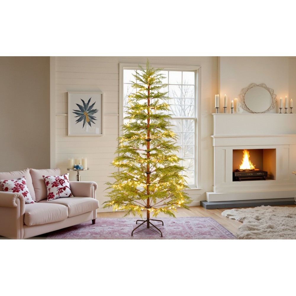 6 FT Artificial Full Christmas Tree Includes LED Lights Xmas Decoration