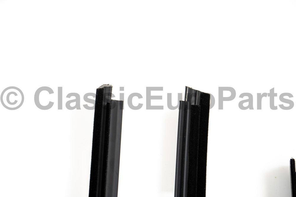 Front Rear side window outer seals weatherstrip scraper for BMW E30 Convertible